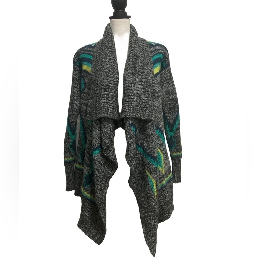 Roxy Cozy Cardigan with Aztec Print. Medium
